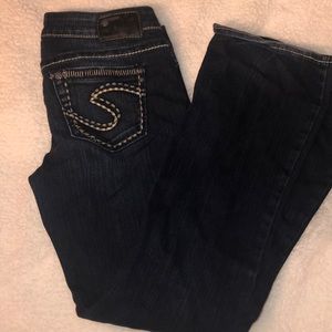 Silver boot cut slim fit jeans
